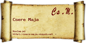 Csere Maja névjegykártya